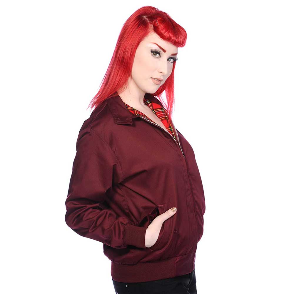 Banned - Harrington Veste - Bordeaux rouge